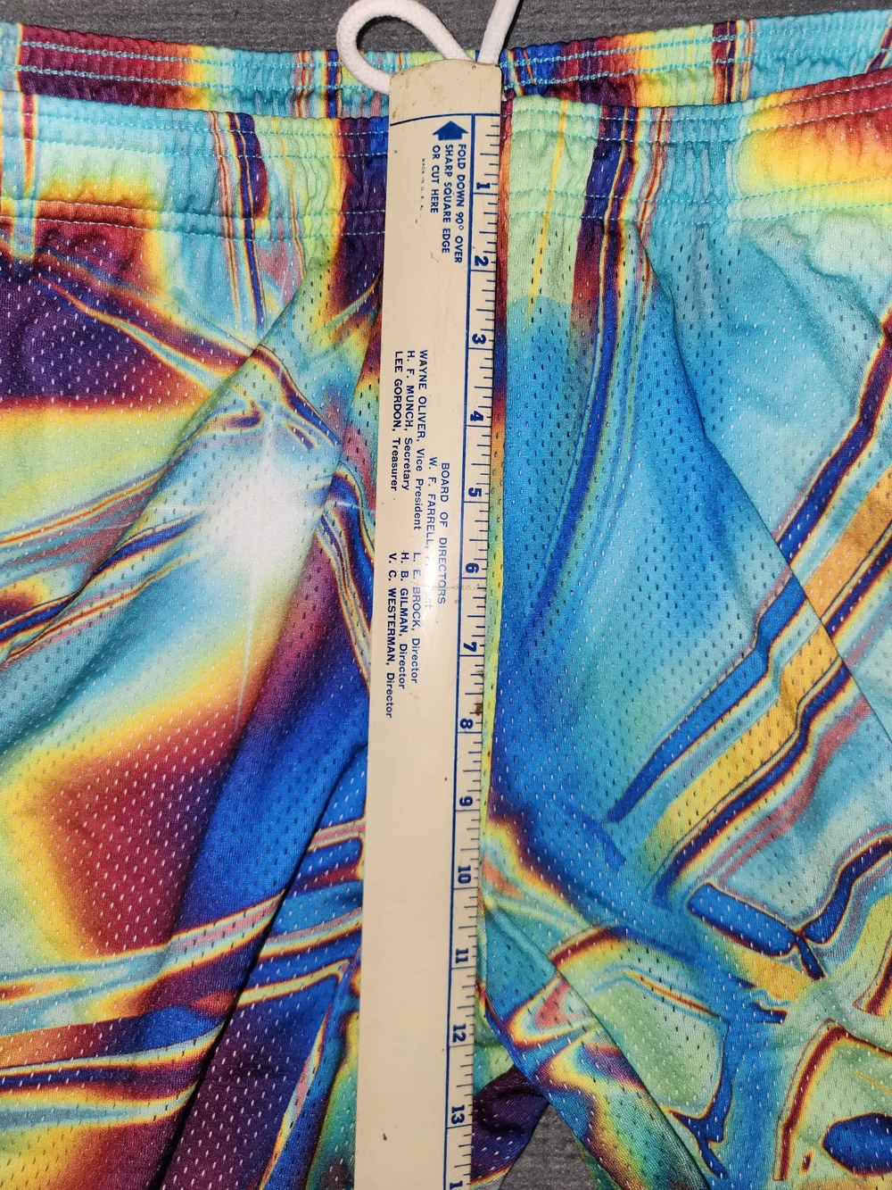Iridescent Active Shorts in Blue/Yellow/Purple #343